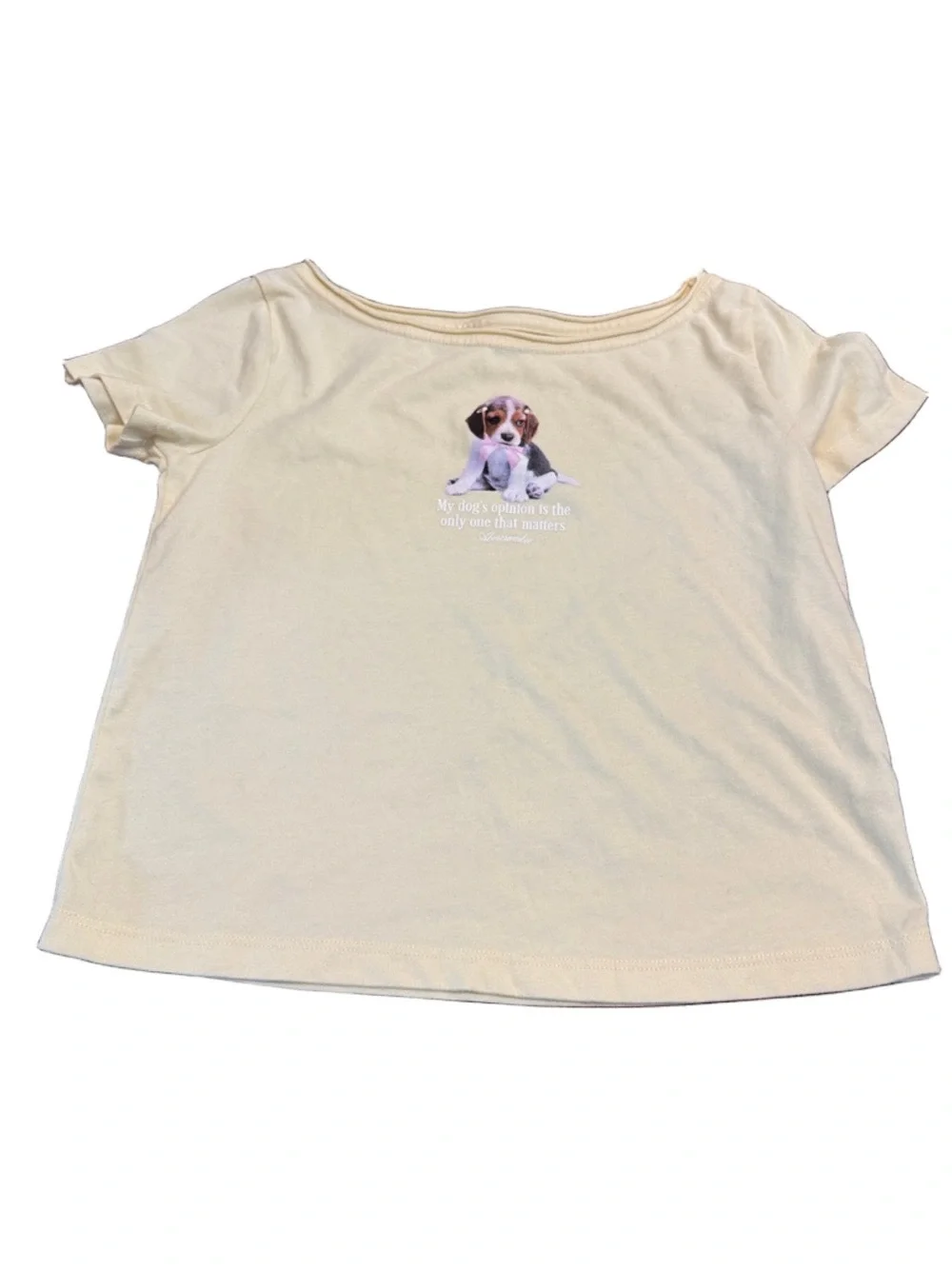 **Bundle** GAP Denim Jeans Gray Crop Tee & Pale-Yellow Puppy Graphic Tee 11/12